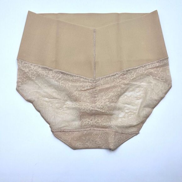 Maidenform Flexees XL Shapewear Brief FP0051 Firm Beige Lace Shaping Waistband - Picture 4 of 4